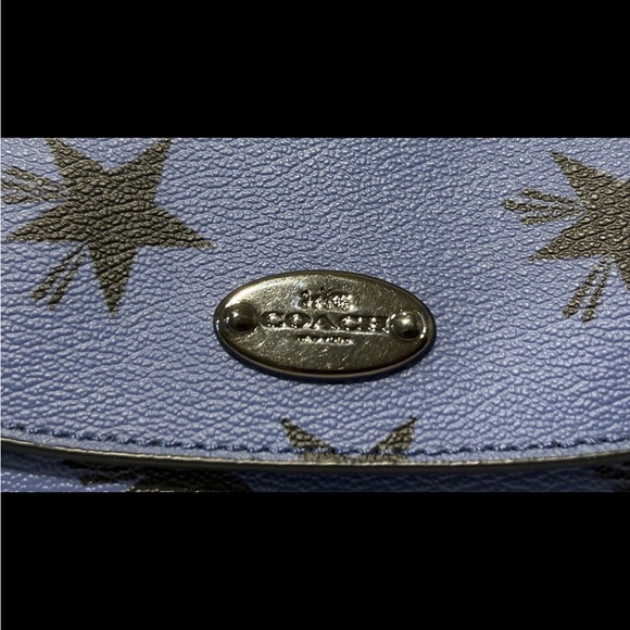 Coach Blue and Black Star Pattern Wallet - Picture 2 of 4